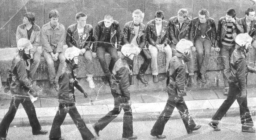 The Clash "riot show" -  outside Markthalle, Hamburg 1980